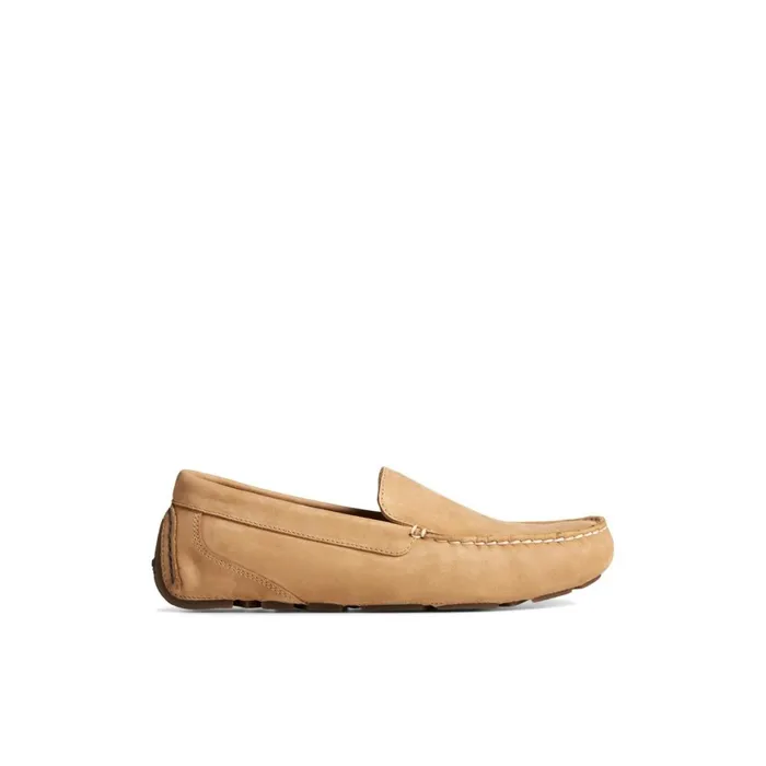 Sperry Davenport Nubuck Venetian Driver Bone Men Loafers and Oxfords