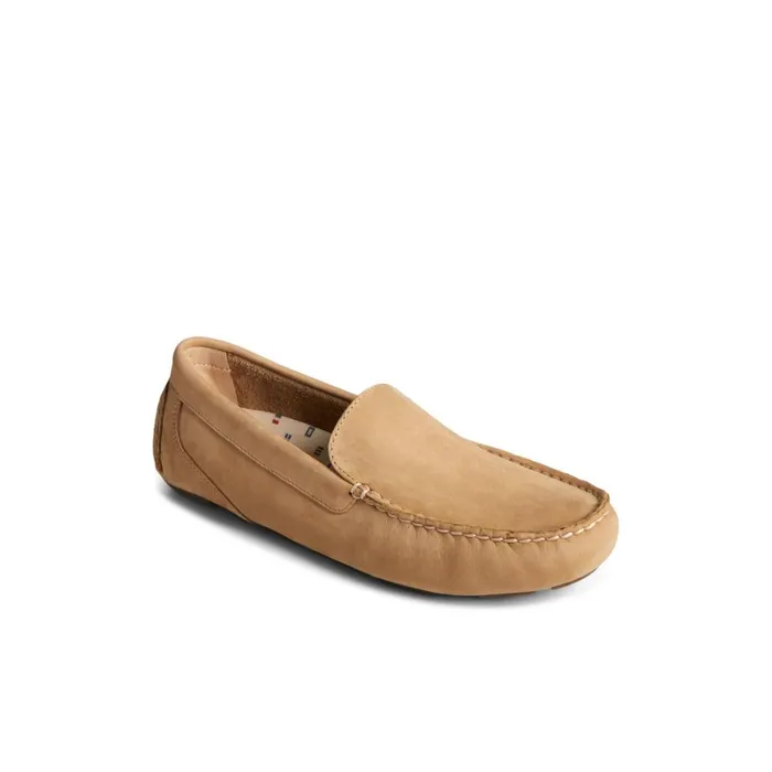 Sperry Davenport Nubuck Venetian Driver Bone Men Loafers and Oxfords