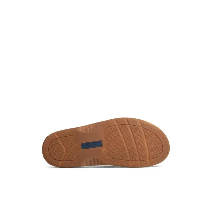 Sperry Havasu Perf Flip Flop Brown Leather Mixed Material Men Sandals