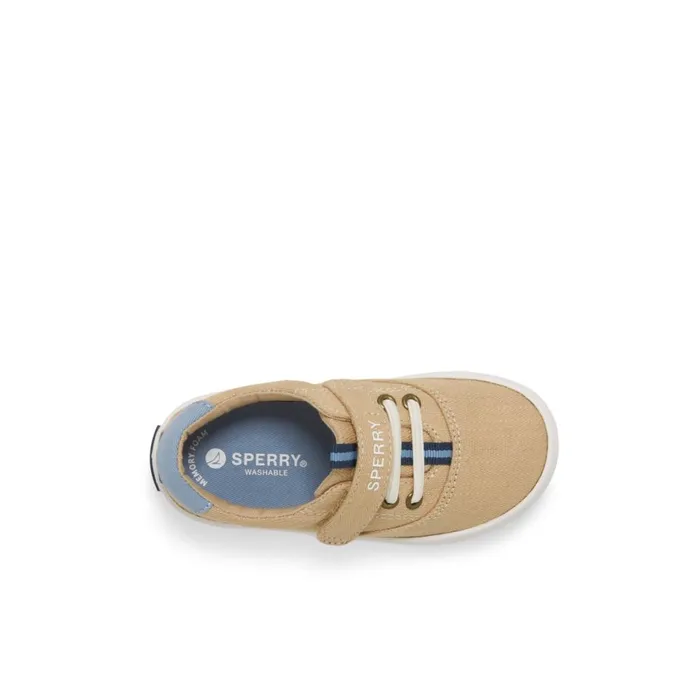 Sperry Spinnaker Junior Washable Sneaker Khaki Kids Sneakers