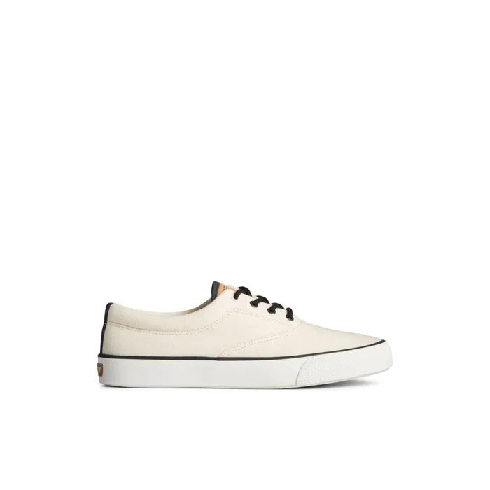 Sperry Striper II Slub Linen Sneaker White Men Sneakers