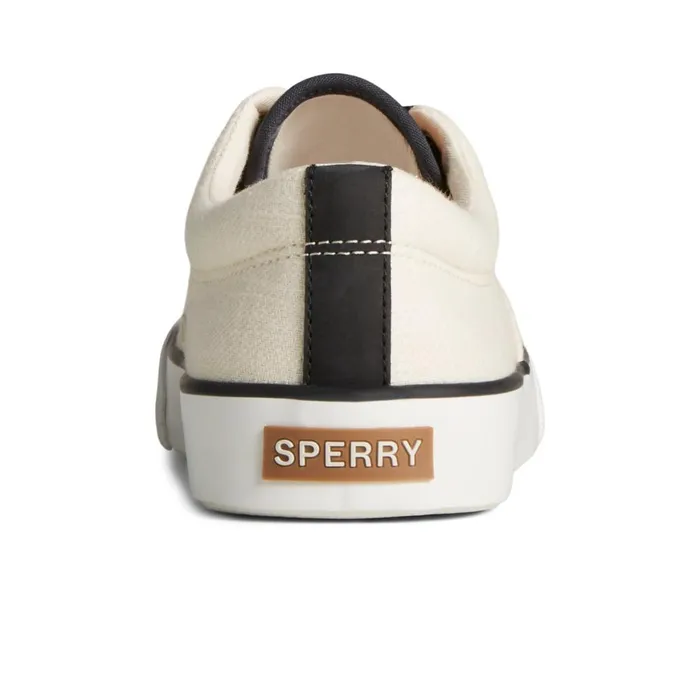 Sperry Striper II Slub Linen Sneaker White Men Sneakers
