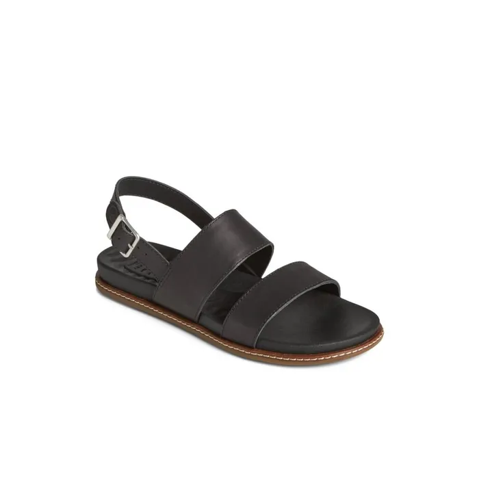Sperry Waveside PLUSHWAVE Backstrap Sandal Black Women Sandals