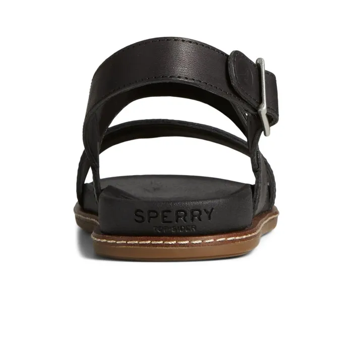 Sperry Waveside PLUSHWAVE Backstrap Sandal Black Women Sandals