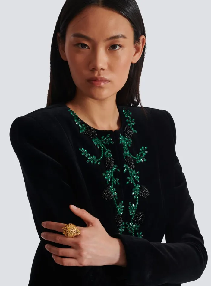 Strawberry Brass And Rhinestone Ring Gold Women Balmain Fashion Jewelry