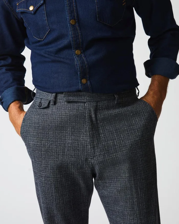 Suiting Men Billy Reid Flat Front Trouser Charcoal