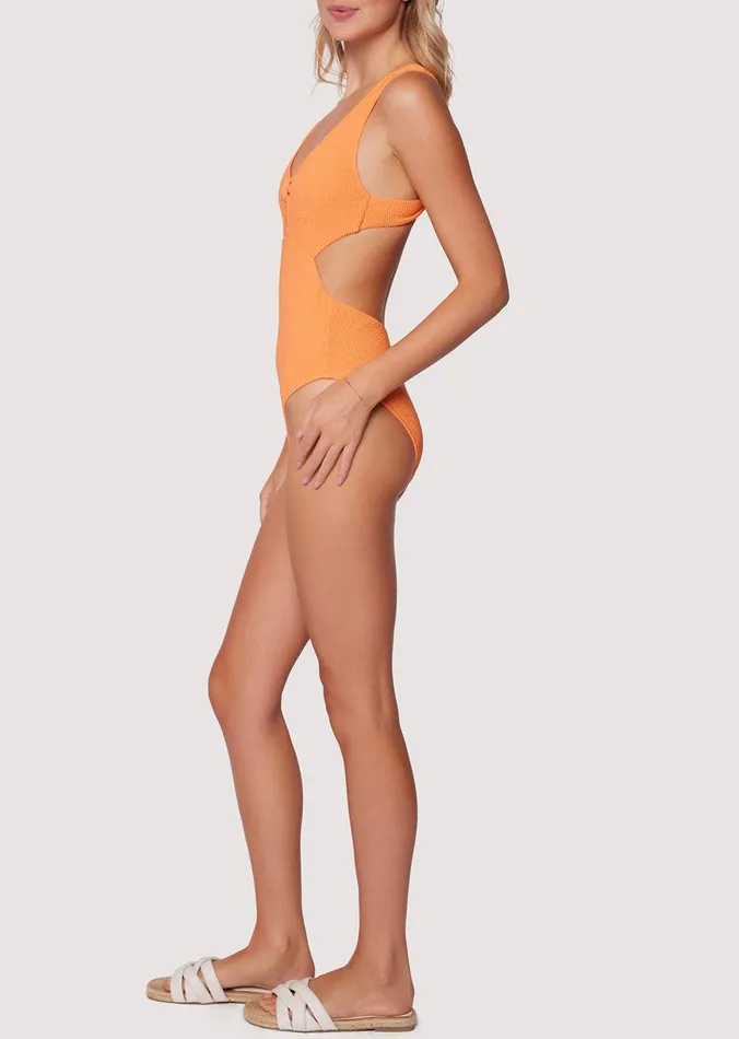 Sun Kissed Knotted OnePiece Orange Women Lost Wander Swim