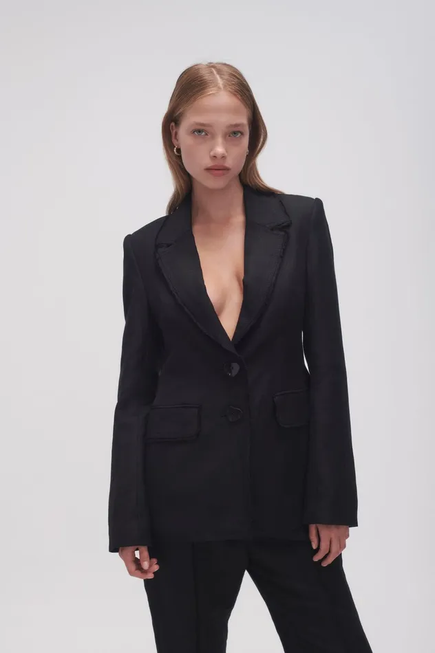 Surrounding Blazer Black Women Aje Blazers Jackets 038 Coats