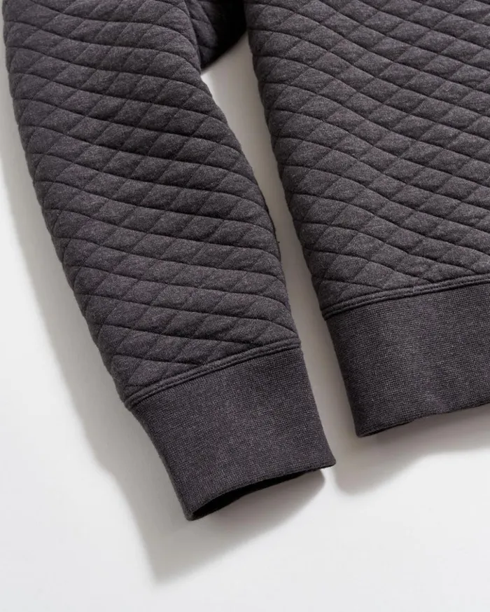 Sweaters and Sweatshirts Men Billy Reid Diamond Quilt Half Zip Black