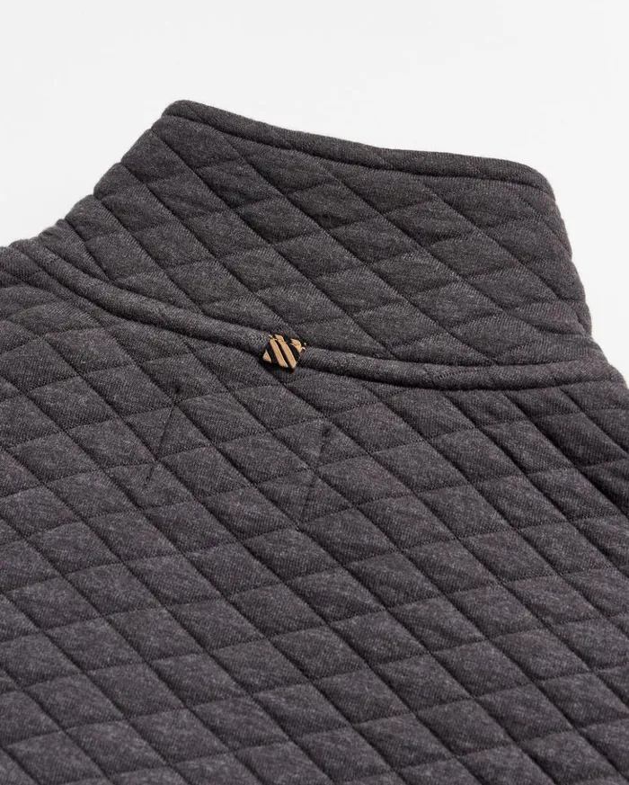 Sweaters and Sweatshirts Men Billy Reid Diamond Quilt Half Zip Black
