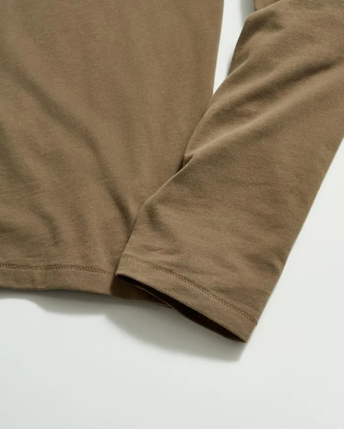Sweaters and Sweatshirts Men Billy Reid Ls Sueded Cotton Crew Moss Green