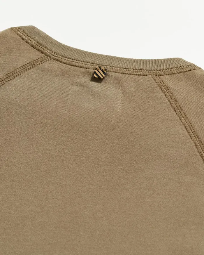Sweaters and Sweatshirts Men Billy Reid Ls Sueded Cotton Crew Moss Green