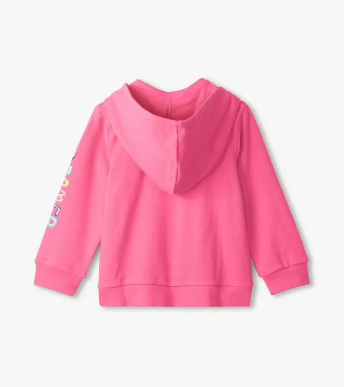 Sweaters Baby and Toddler Hatley Baby and Toddler Girls Pink Love Everywhere Hoodie