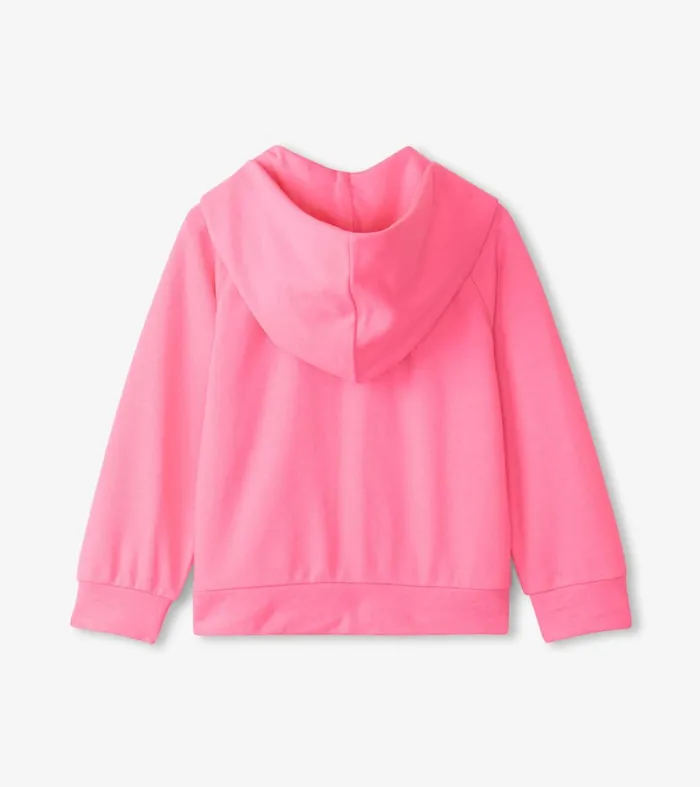Sweaters Girls Hatley Girls Pink Neon Raglan Hoodie