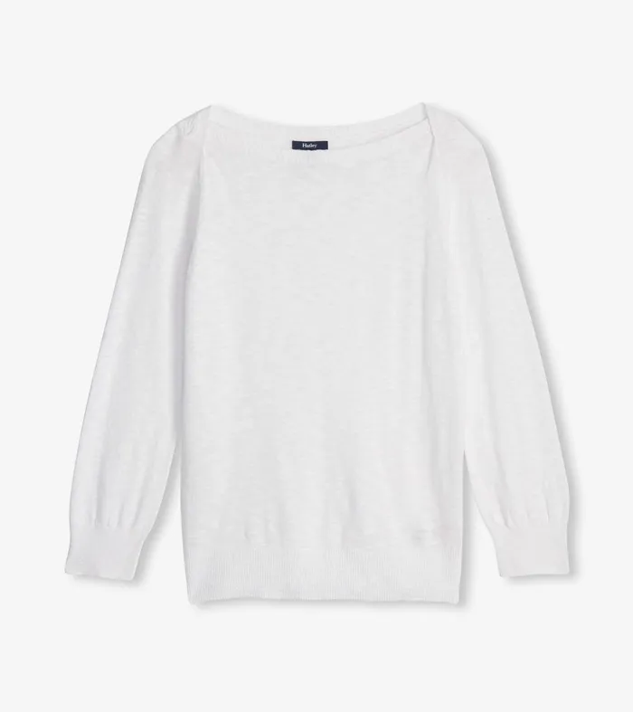 Sweaters Women Hatley 34 Sleeve Knit Breton 8211 White