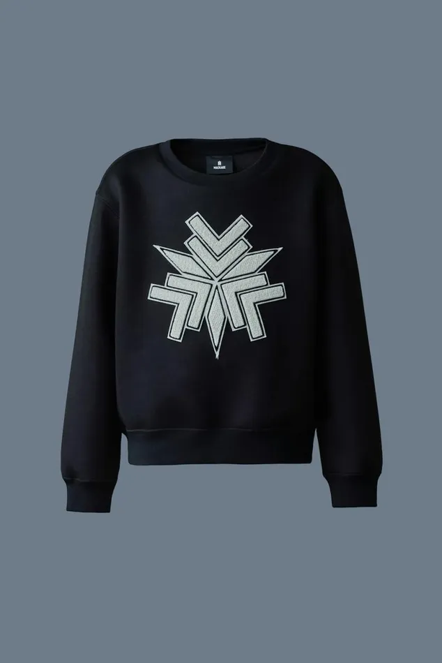 Sweatshirts and Sweatpants Kids Mackage SAWYERTSF Doubleface Jersey Snowflake Sweater For Toddlers 26 Years Black Sweatshirts and Sweatpants Kids Mackage SAWYERTSF Doubleface Jersey Snowflake Sweater For Toddlers 26 Years Black