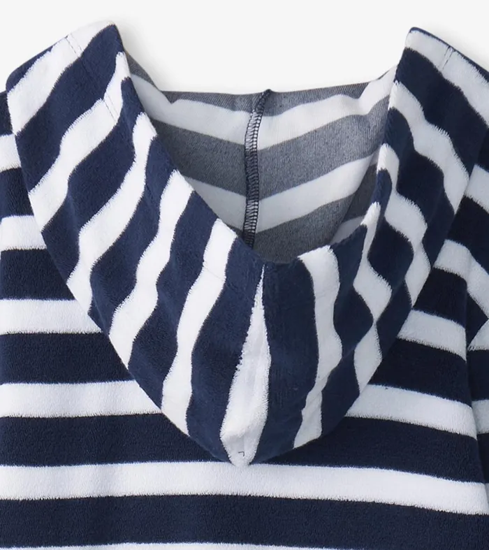 Swimwear Boys Hatley Boys Deep Sea Stripes Terry Pullover Hoodie