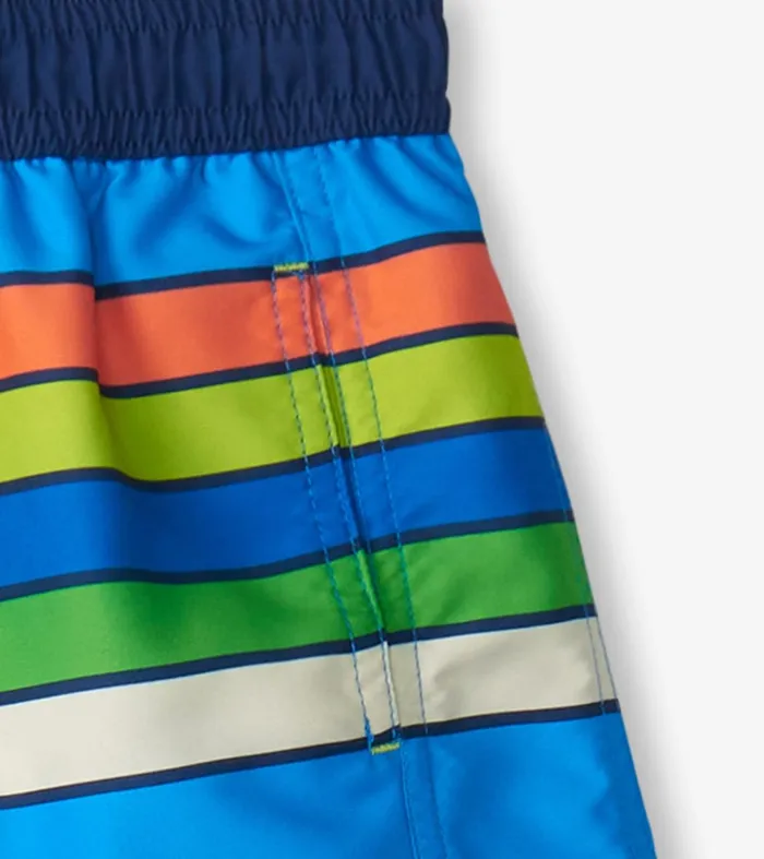 Swimwear Boys Hatley Boys Malibu Stripe Swim Trunks