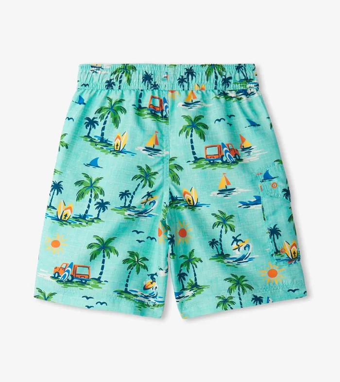 Swimwear Boys Hatley Boys Vintage Holiday Board Shorts