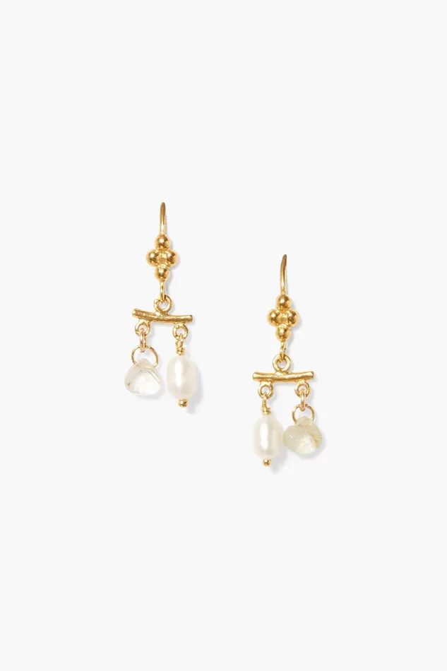 Talia Drop Earrings Mini White Pearl Women Chan Luu Earrings