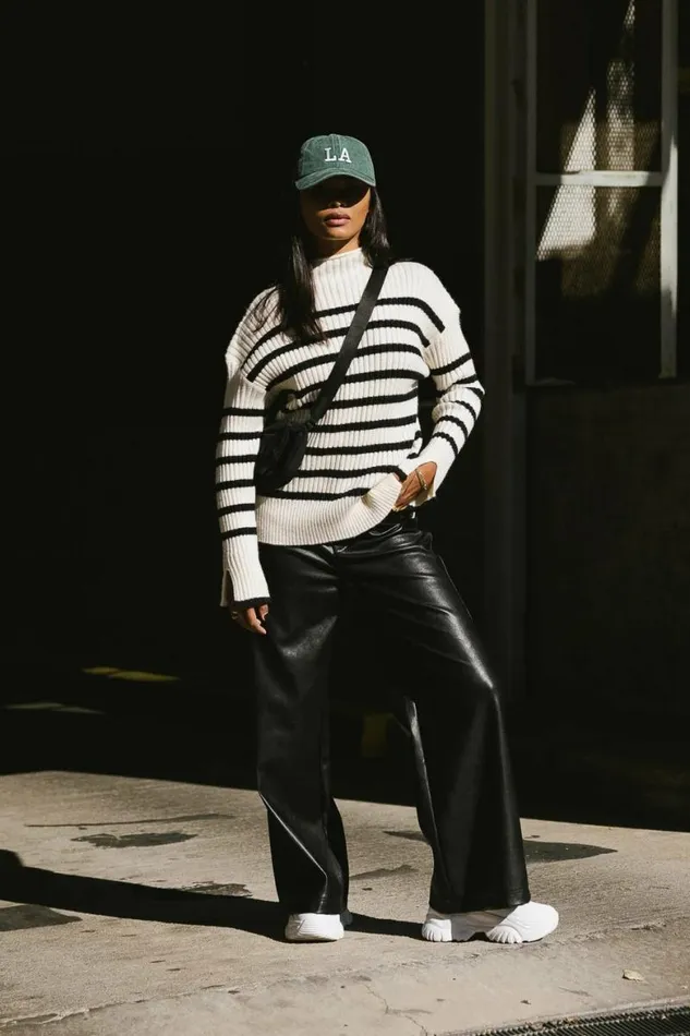 Taylor Striped Sweater Ivory Women Bohme Tops