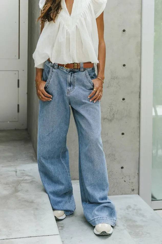 Tessa Baggy Jeans Medium Wash Women Bohme Denim