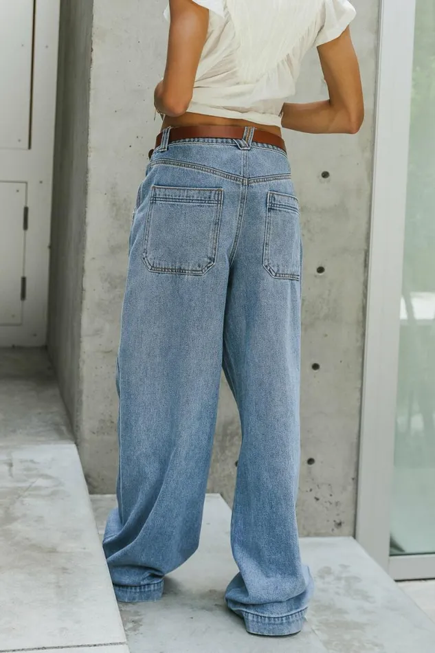 Tessa Baggy Jeans Medium Wash Women Bohme Denim