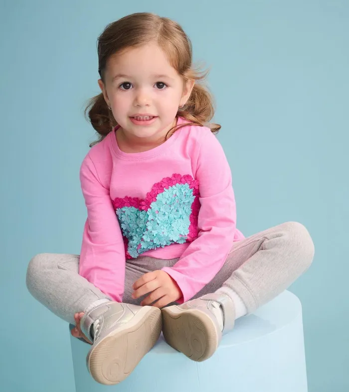Tops Baby and Toddler Hatley Baby and Toddler Girls Happy Hearts Long Sleeve TShirt