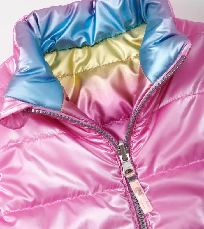 Tops Girls Hatley Girls Rainbow Shine Reversible Quilted Vest