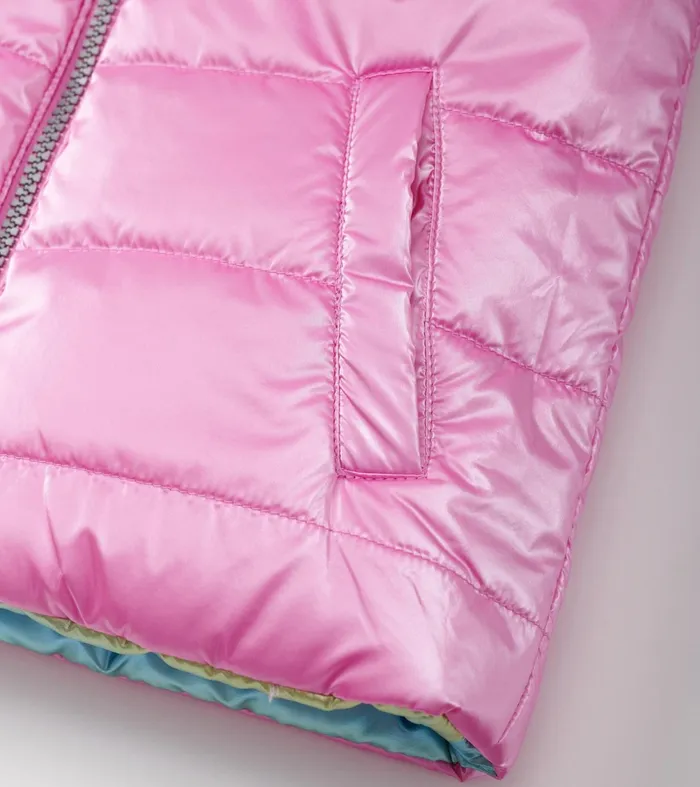 Tops Girls Hatley Girls Rainbow Shine Reversible Quilted Vest