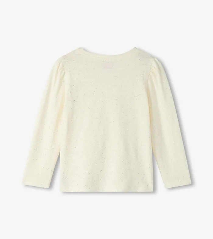 Tops Girls Hatley Girls Silver Hot Melt Long Sleeve Graphic Tee
