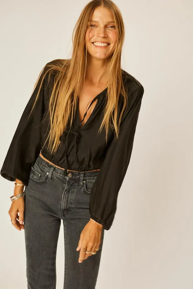 Tops Shop Natalie Martin AMELIA TOP Black Silk