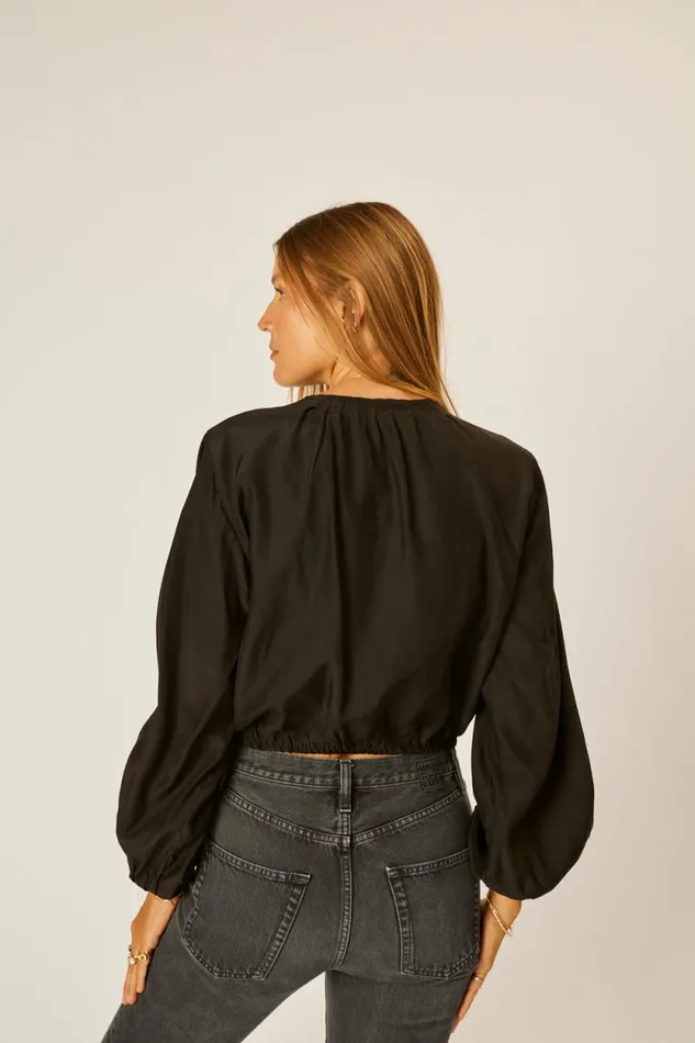 Tops Shop Natalie Martin AMELIA TOP Black Silk
