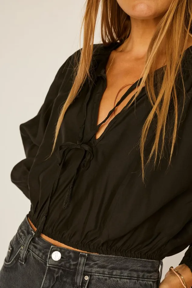 Tops Shop Natalie Martin AMELIA TOP Black Silk