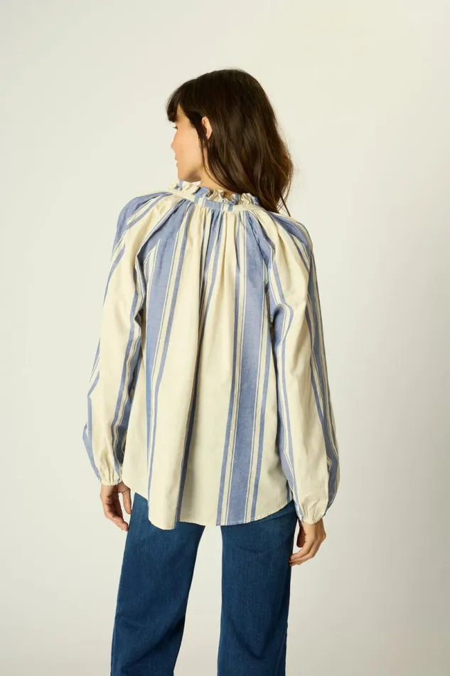 Tops Shop Natalie Martin PENNY BLOUSE French Stripe Blue
