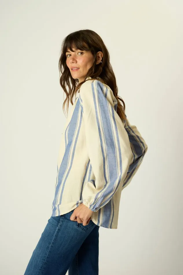 Tops Shop Natalie Martin PENNY BLOUSE French Stripe Blue