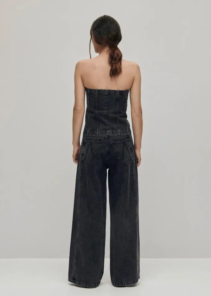 Tops Women ALOHAS Troyes Black Denim Tank