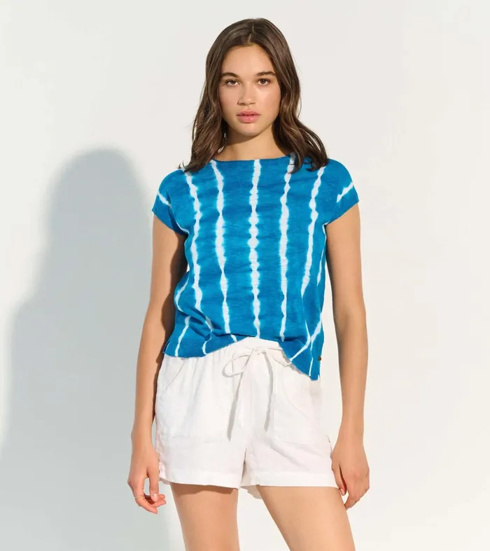 Tops Women Hatley Piper Knit Tee 8211 Mykonos Blue