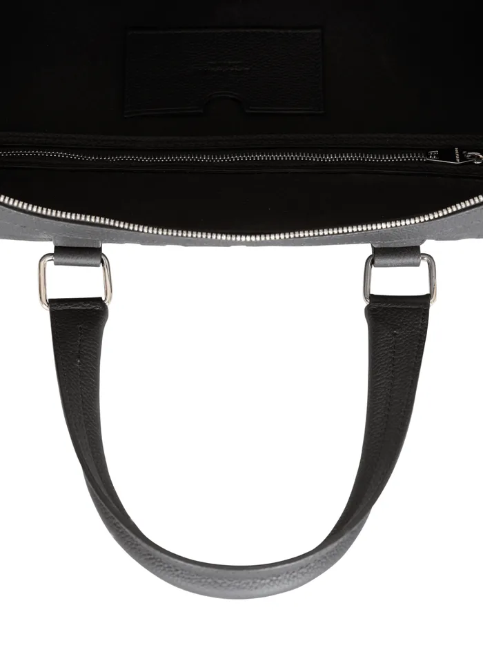 Travel Bag In Grained Leather Black Men Balmain Bags And Backpacks