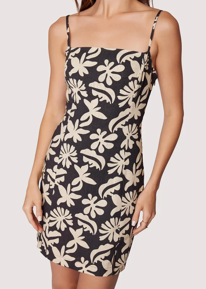 Tropic Flair Mini Dress Blackcream Women Lost Wander Dresses