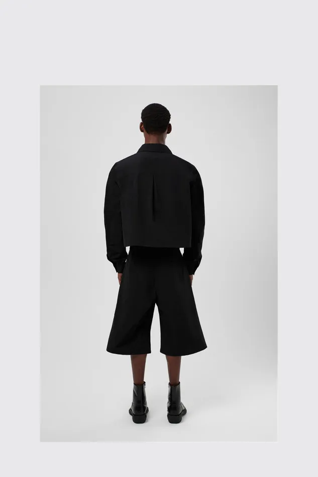 TrousersandShorts Men Camper Tech Shorts Black CottonNylon Shorts TrousersandShorts Men Camper Tech Shorts Black CottonNylon Shorts