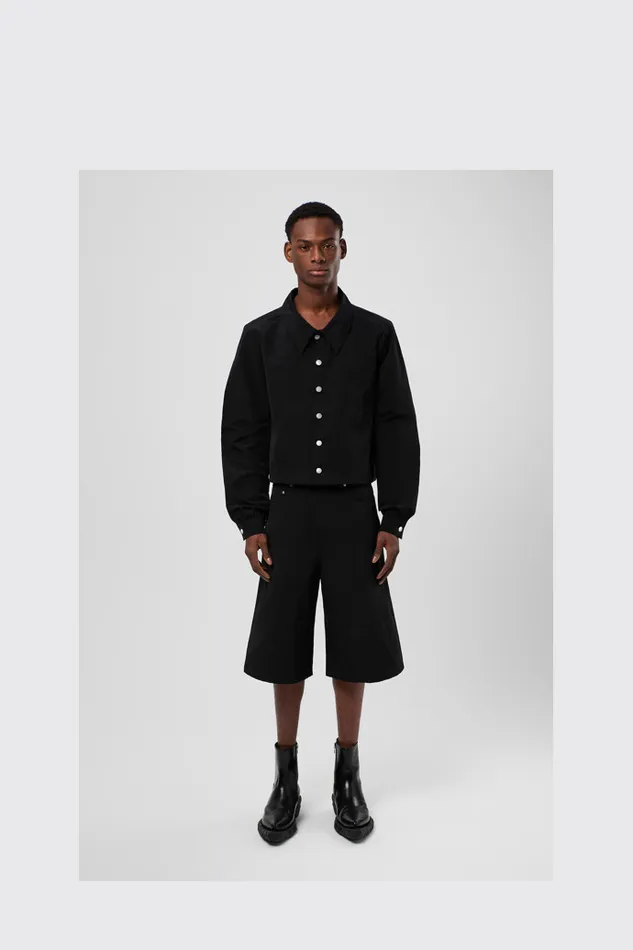 TrousersandShorts Men Camper Tech Shorts Black CottonNylon Shorts TrousersandShorts Men Camper Tech Shorts Black CottonNylon Shorts