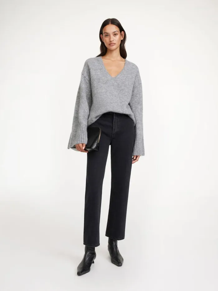 Trousers Women By Malene Birger Milium Organic Cotton Jeans Black