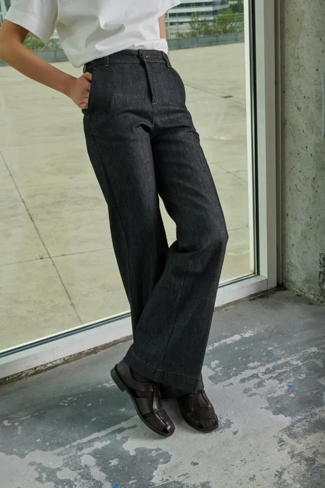 Trousers Women Soeur CALIFORNIA JEANS Black Raw Denim
