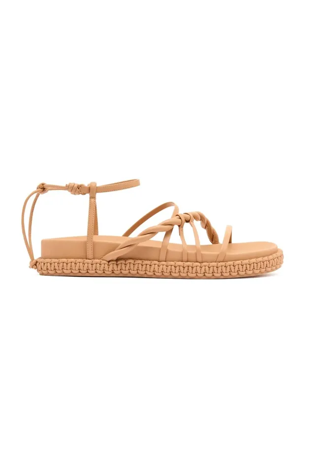 Tryphena Platform Twist Sandal Sand Beige Women Aje Shoes