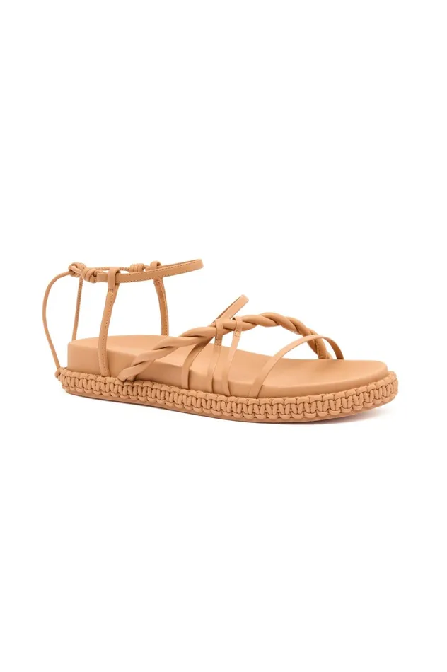 Tryphena Platform Twist Sandal Sand Beige Women Aje Shoes