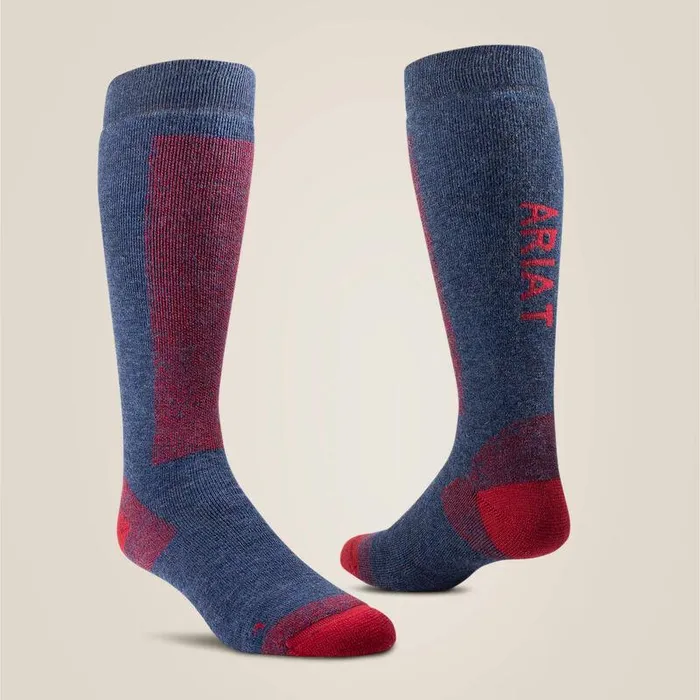 Unisex Socks Ariat AriatTEK Merino Socks Navyandred