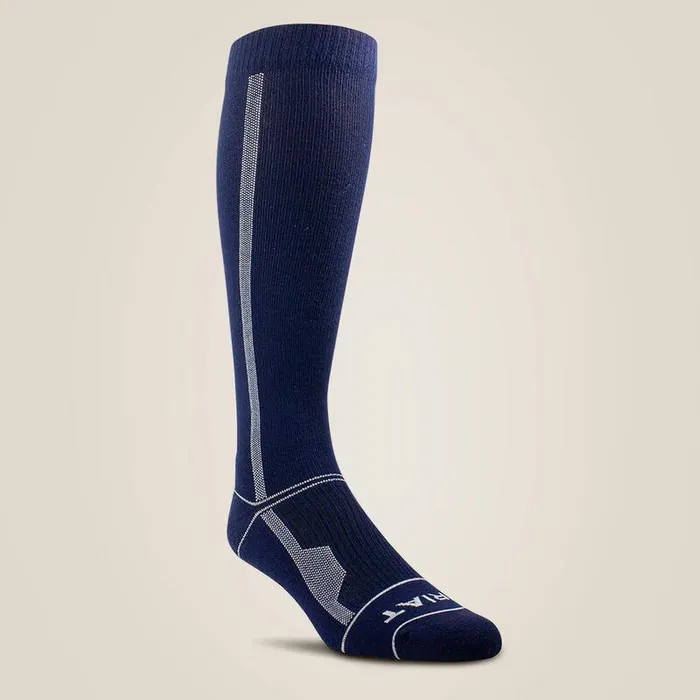 Unisex Socks Ariat AriatTEKreg Over The Calf Performance Compression Sock Navy