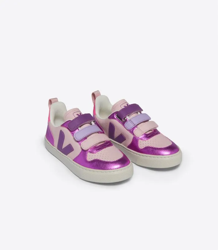 VEJA V10 Kids V10 LEATHER PETALE MULTICO COSMOS