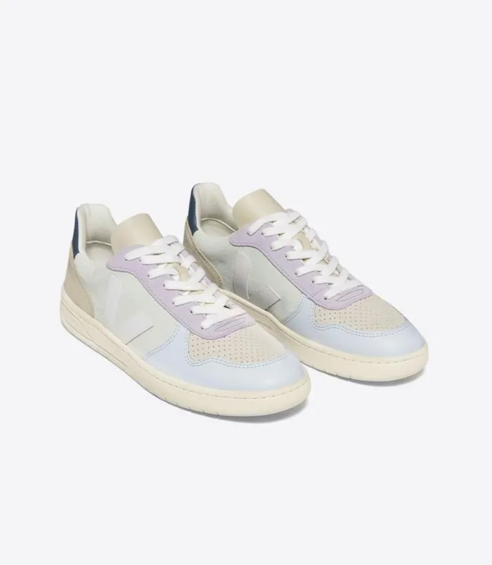 VEJA V10 Women V10 SUEDE JADE WHITE MULTICO